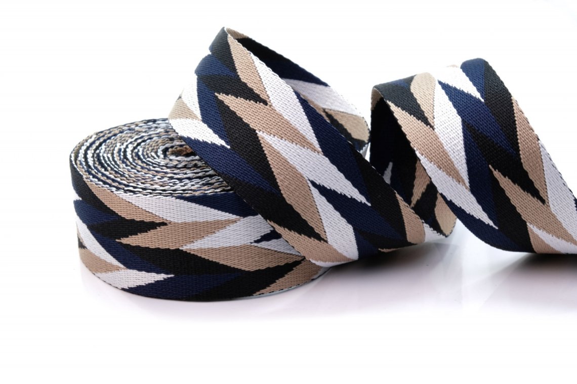 Popruh vzor 04 hladký tisk šíře 5cm