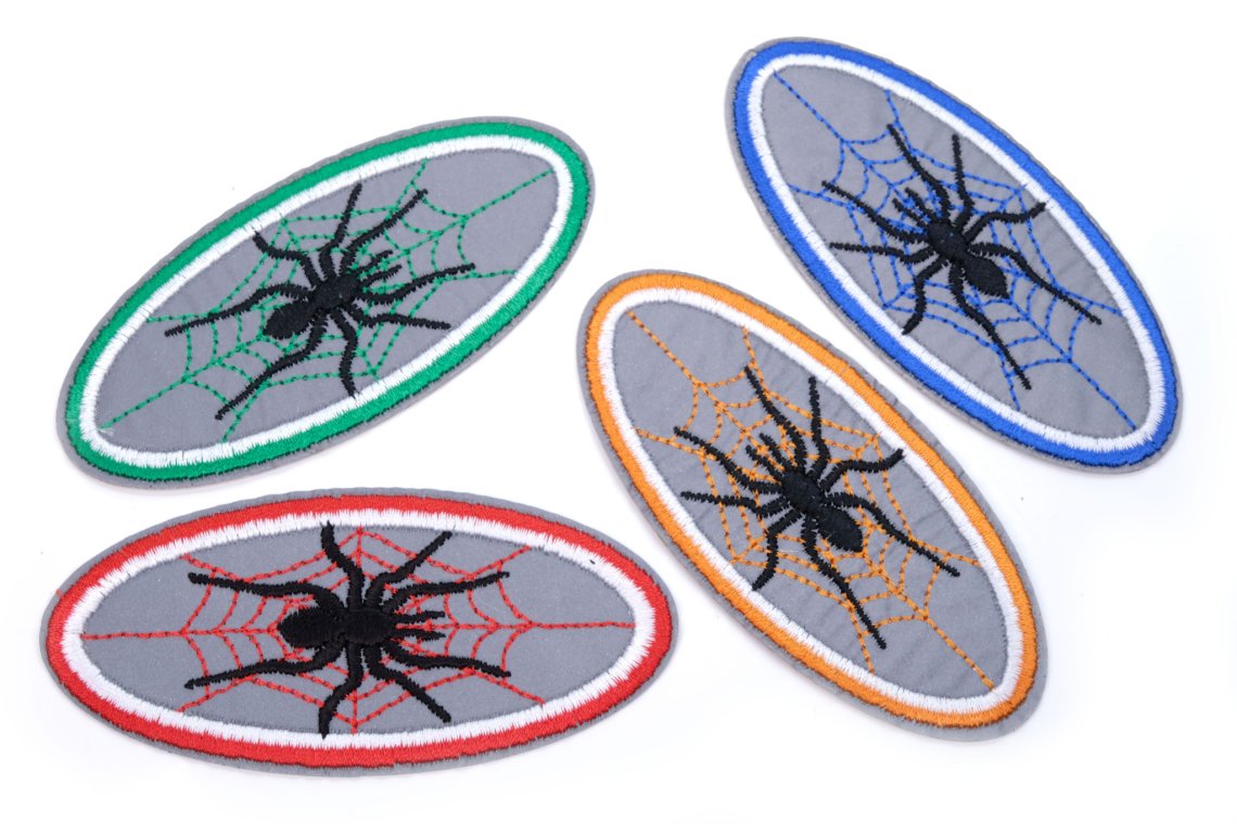 Aplikace nažehlovací 2501 reflexní pavouk vel.9x4cm