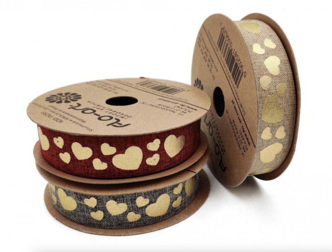 Stuha dekorační srdce fx293 šíře 25mm