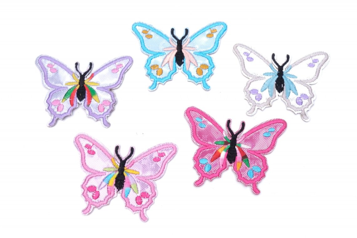 Aplikace nažehlovací T28 motýl vel.7x5,5cm