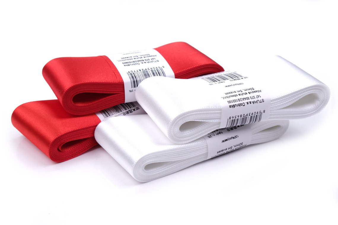 Stuha atlasová oboulící šíře 50mm