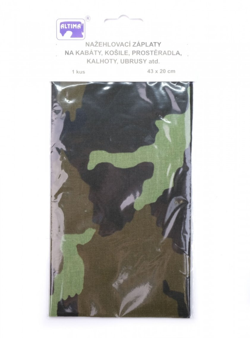 Nažehlovací záplaty maskač 43x20cm visačka