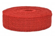 Stuha jutová 155 bordo šíře 50mm