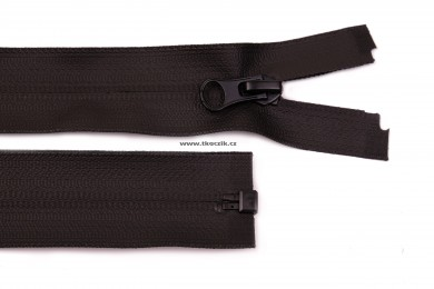 Voděodolný zip 5mm černý 70cm dělitelný