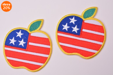 Aplikace nažehlovací 117 apple US vel.8,5x7cm