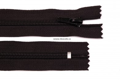 Zip spirálový 5mm nedělitelný 20cm černý