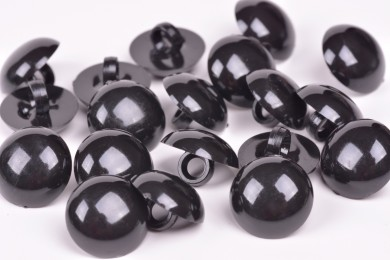 Knoflík oděvní pecka 0124 vel.20 - 12,7mm černý