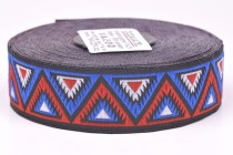 Lemovka indián pyra 915/V9 šíře 25mm modro-červená