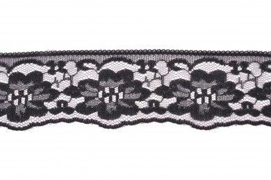 Krajka silonová 0045 šíře 4,5cm černá