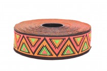 Lemovka indián pyra 915/V11 šíře 25mm oranžovo-růžová