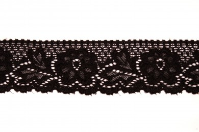 Krajka elastická 0611 šíře 4,7cm černá