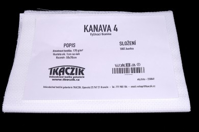 Vyšívací tkanina KANAVA 4 rozměr 50x70cm bílá