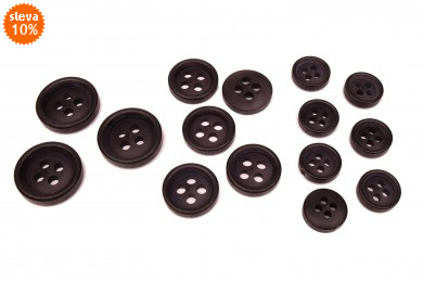 Knoflík oděvní 1118 vel.44 - 27,9mm černý