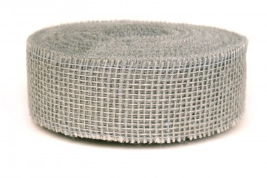 Stuha jutová 127 šedá šíře 50mm