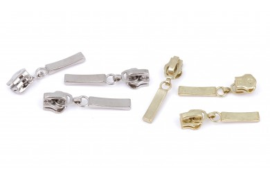 Jezdec ke kovovým zipům 5mm autolock ozdobný