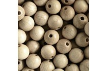 Korálky dřevěné přírodní 175 vel.12mm