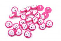 Knoflík 184 srdce smajlík vel.24 - 15,2mm