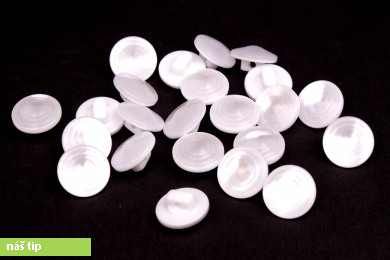 Knoflík perleťový 6468 vel.20 - 12,7mm bílý