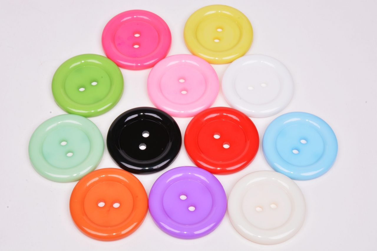 Knoflík plastový mix barev vel.72 - 44mm